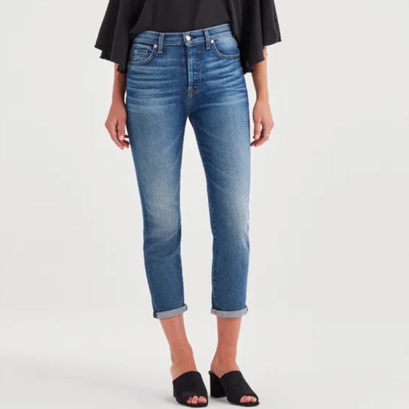 7 For All Mankind Denim - 7 For All Mankind Luxe Vintage High Waist Josefina Denim Jeans Size 25